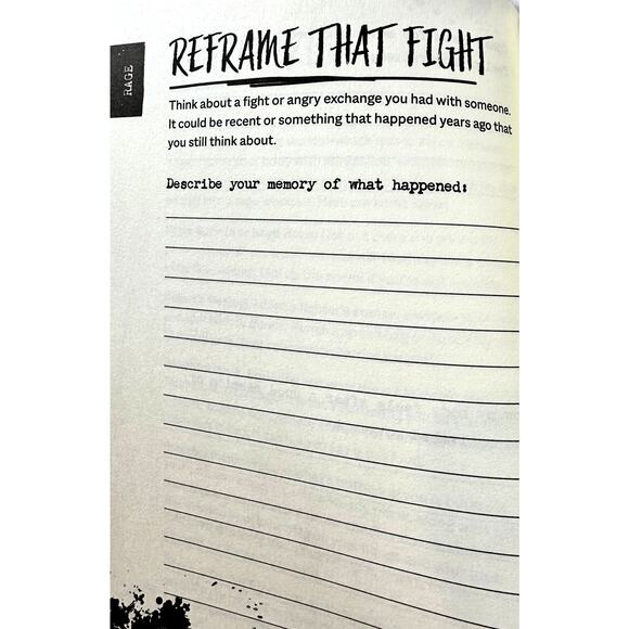 Rage Pages Anti-Journal to De-stress in a Healthy Way Book - Picture 6 of 8